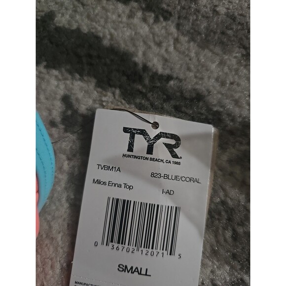 TYR Women's Blue/coral Milos Enna Top (S) & Suki Bikini Bottom (XS) New - Picture 3 of 4